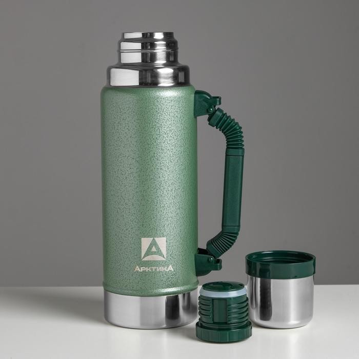 Термос "Арктика", 1.25 л, сохраняет тепло 40 ч, 33 х 9.6 см, зеленый Термос "Арктика", 1.25 л, сохраняет тепло 40 ч, 33 х 9.6 см, зеленый