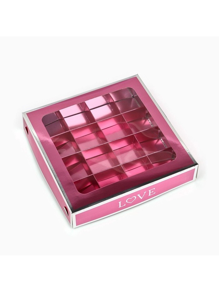 Коробка для конфет «Любовь», 18.5×18.5×3.5 см