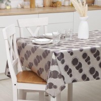 Клеёнка столовая на тканевой основе «Пузыри», рулон 20 метров, ширина 137 см, цвет серебряный