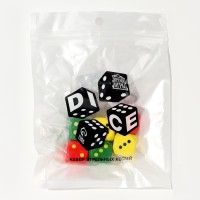 Кости игральные "Время игры", 2 × 2 см см, набор 6 шт