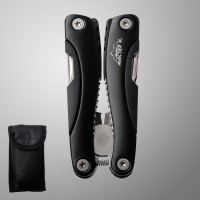 Мультитул 9в1 в чехле, рукоять черная, 9×3.5×2.5 см