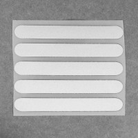 Светоотражающая термонаклейка «Полосы», 12 × 1,5 см, 5 шт на листе, цвет серый