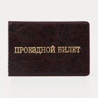 Обложка для проездного билета двойная, цвет чёрный