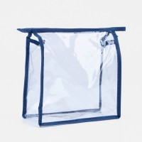 Косметичка на молнии, цвет красный/прозрачный