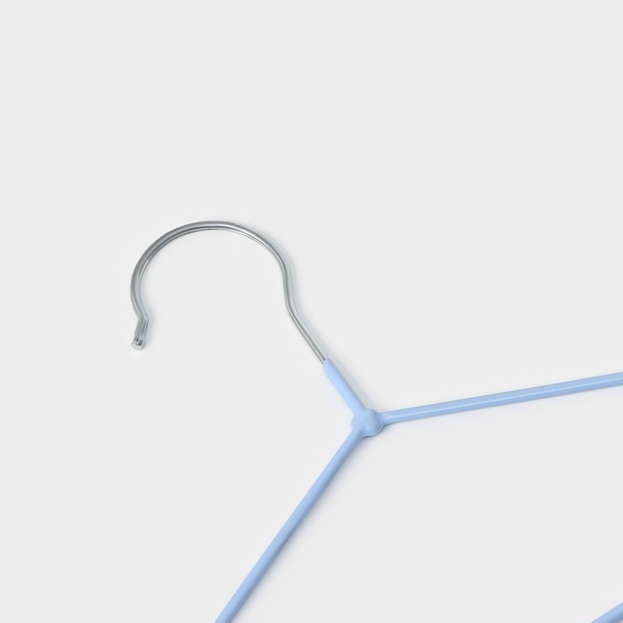 Плечики - вешалки для одежды Доляна, 29.5×17 см, 10 шт., детские, антискользящее покрытие, голубые