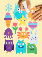 Бумага цветная формат А4, 10 листов, 10 цветов, самоклеящаяся