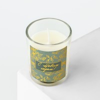 Свеча новогодняя «С Новым годом!», аромат чёрный лёд, 5 х 6 см