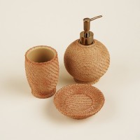 Аксессуары для ванной SL Home, 3 предмета, дозатор, мыльница, стакан