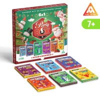 Новогодний набор игр «Новый год: Бокс вечеринки. 6 в 1», по 20 карт в каждой игре, 7+