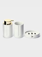 Набор для ванной SAVANNA Gloss, 3 предмета, дозатор для мыла, стакан, мыльница