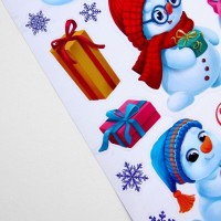 Интерьерная наклейка «Снеговички», 29.7 × 42 см