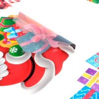 Наклейки на окна "Новогодние" Дед Мороз, подарки, 41 х 29 см