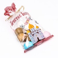 Пакет подарочный «Церковь с голубями», 20×35 см, 25 мкм