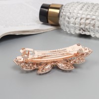 Заколка-автомат для волос "Амелия" цветочный бант, 8,5 см, золото