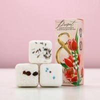Бомбочки для ванны с добавками «С 8 Марта!», 3×70 г, Чистое счастье