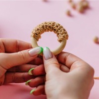 Набор колец для макраме, деревянные, d = 3,33/5 см, 3 шт