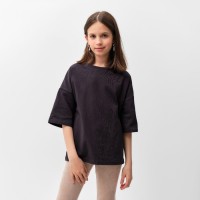 Футболка детская MINAKU Basic line kids, графитовая, рост 92 см