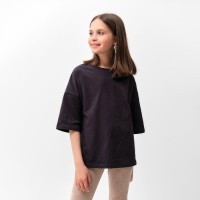 Футболка детская MINAKU Basic line kids, графитовая, рост 92 см