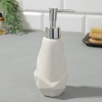 Набор: дозатор, стакан, мыльница "Белый"