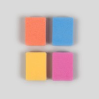 Бафы наждачные для ногтей, двусторонние, 4 шт, 3.5×2.5×1 см, разноцветные