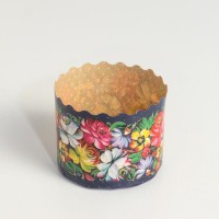 Форма бумажная для кекса, маффинов и кулича "Жостово" 60 х 45 мм