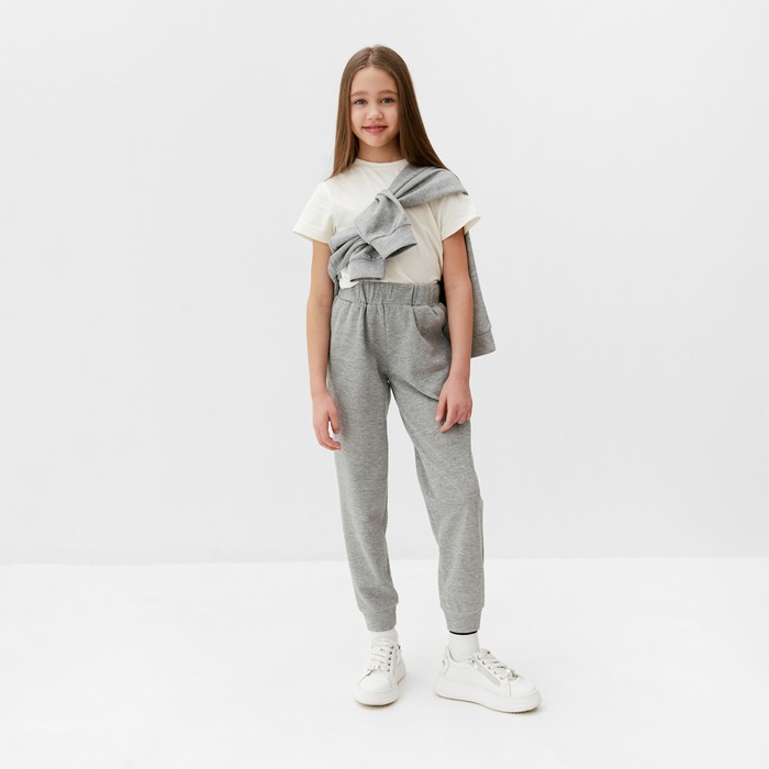 Костюм для девочки MINAKU, цвет серый, рост 134 см