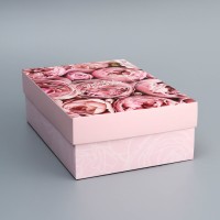 Коробка складная подарочная «Желая счастья», 24×17×8 см без окна