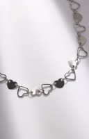 Чокер «Металлика» сердца, цвет серебро, L=30