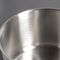 Ковш «Общепит», 2,6 л, металлическая крышка, с теплораспределительным слоем, цвет серебряный