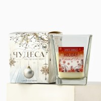 Свеча новогодняя «Домашний очаг», на Новый год, аромат свежесть, 6,8 х 8 см