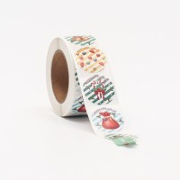 Наклейки в рулоне "Mary Christmas", 500 шт,2,5 х 2,5 см