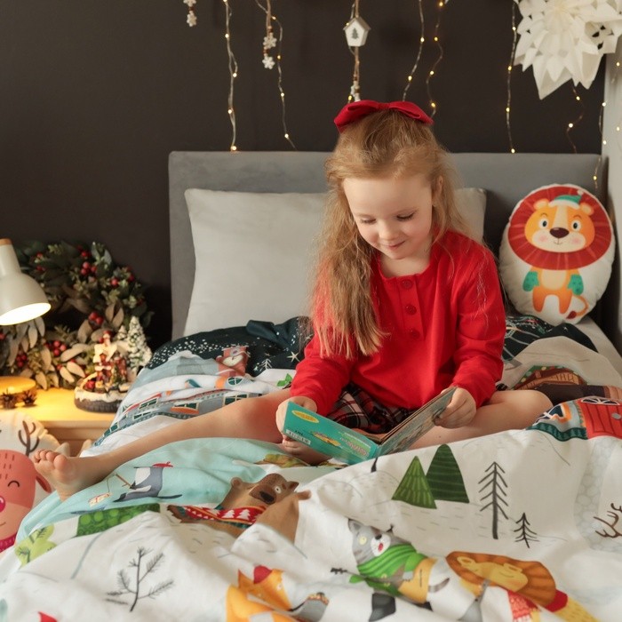 Постельное бельё "Этель" 1,5 сп Зимние забавы 143х215 см, 150х214 см, 50х70 см -1 штука, 100% хлопок, бязь 125 г 43494