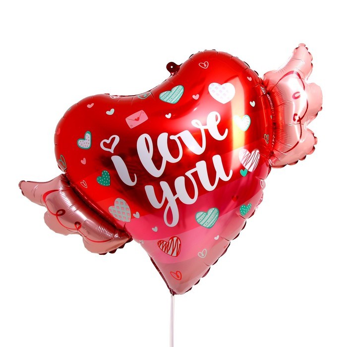 Шар фольгированный 24" «Сердце с крыльями»