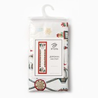 Дорожка на стол новогодняя "Новогодняя ярмарка" 40*147 см, 100% хлопок, саржа 190гр/м2