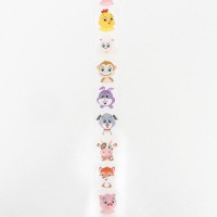 Наклейки в рулоне  "Милые зверята",500 шт,3,8 х 3,8 см