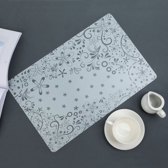 Салфетка сервировочная на стол «Цветочные узоры» , 42×28 см