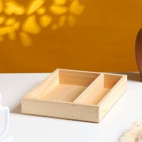 Кашпо для цветов «Макарунас», 25.5×20×4.5 см, деревянное