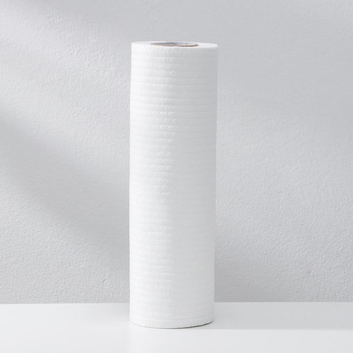 Салфетки для уборки Доляна, рулон, многоразовые, безворсовые, 50 шт., 25×25 см, белые