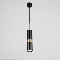 Светильник BayerLux подвесной "Холли" LED 5Вт 4000К черный золото 6х6х33-233см