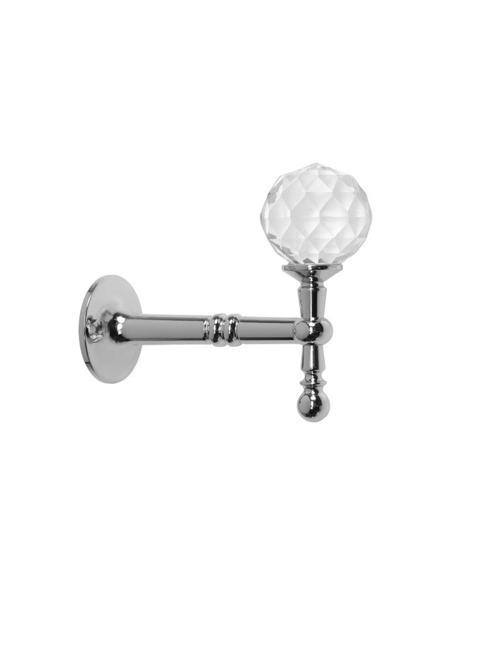 Крючок - держатель для штор на стену CAPPIO KS043, металлический, цвет хром, 2 шт.