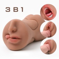 Мастурбатор 3 в 1, супер реалистичный, смуглый