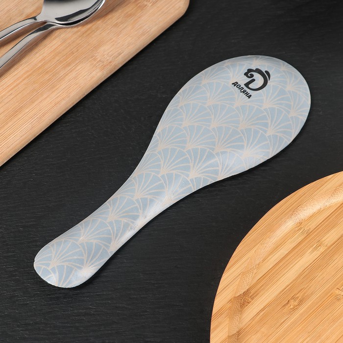 Подставка под ложку Доляна «Народные мотивы», 23,5×8,3 см, цвет чёрный