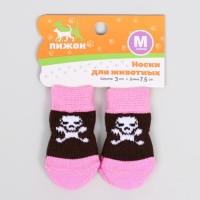 Носки нескользящие «Пиратские», M (3/4×7 см), набор 4 шт.