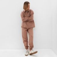 Костюм женский (джемпер, брюки) MINAKU: Casual Collection, размер 48, бежевый