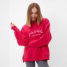Свитшот женский MINAKU: SPORTY & STYLISH, фуксия, размер 50
