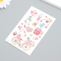 Татуировка на тело цветная "Любовь" глиттер 7,5х12 см