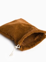 Косметичка - мешок с завязками, цвет коричневый