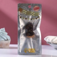 Свеча в торт "Шоколадная глазурь", цифра "3"