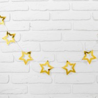 Гирлянда «Звёзды», 2.5 м, золотая