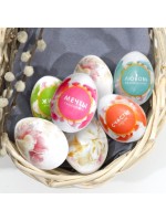 Термонаклейки на 7 яиц «Счастье рядом» на пасху, 7.3×34.2 см